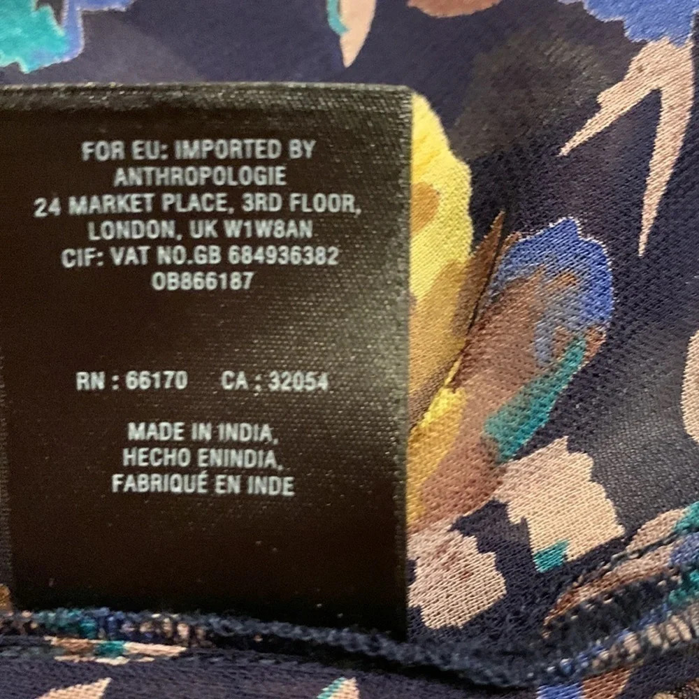 Anthropologie Meadow Rue Strasser floral embroidered peasant top S - Picture 9 of 12
